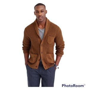 J Crew Cardigan Sweater Heritage Cotton Knit JCrew Collar J. Crew